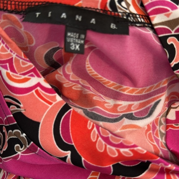 Tiana B Paisley 60's look psychedelic fun dress plus 3X excellent condition - Picture 4 of 5